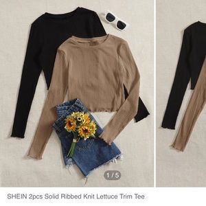 Shein Long Sleeved Crop Tops - Brand New